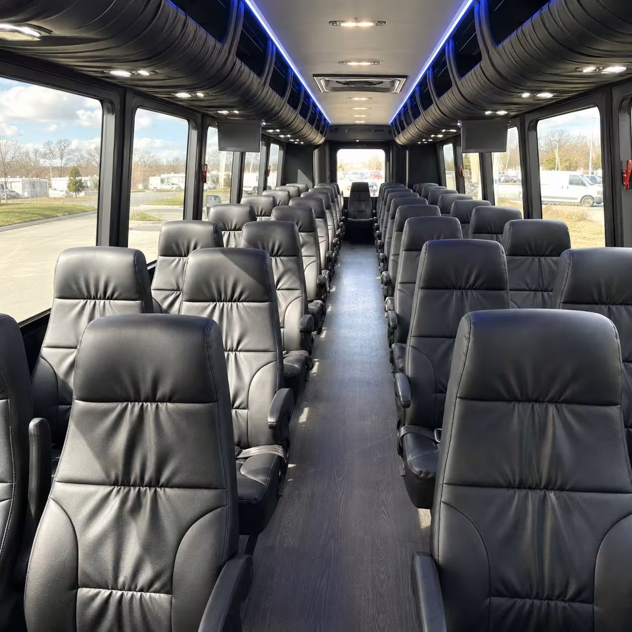 15 35 passenger minibus interior